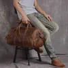 Vintage hommes bagages à main ZRCX sac voyage Geunine cuir grande capacité unique épaule Messenger pour ordinateur portable 15 pouces 202211