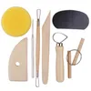 8pcsSet återanvändbart DIY Pottery Tool Kit Hem Handarbete Clay Sculpture Ceramics Gjutning Ritningsverktyg till SEA GCB145717828188