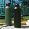 Nouvelle bouteille d'eau en acier inoxydable de 27 oz 34 oz avec des flacons à vide de paille isolé voyage portable thermique pour grimper 1000 ml thermos LJ201218