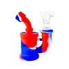 Tuyaux de fumée Silicone Bong Mini-Silicone Tuyau d'eau Bubbler Bongs Huile Plate-forme d'huile avec bol en verre