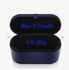 Bleu or rose bigoudi multi-fonction coiffure cheveux bigoudis dispositif automatique fer à friser boîte-cadeau EU UK US plug