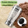 Shaker garrafa proteína pó garrafa de água ginásio treinamento de automação elétrica copo de café frasco de leite portáteio copo de mistura 20127