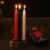 Velas pretas para iluminação doméstica, velas decorativas diárias sem fumaça, casamento romântico, poste longo, velas clássicas com 10 peças