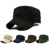 lüks-İyi 1PC Moda Erkekler Kadınlar Çok renkli Unisex Ayarlanabilir Klasik Stil Düz Düz Vintage Ordu Şapka Cadet Kedi