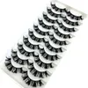 Eye Lashes DD Curl 10-23mm Russe Curls Cils 3D Faux Cils Réutilisable Moelleux Faux Cils Make Up Outils En Gros En Vrac