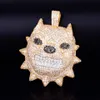 Animal cão colar rock street jóias cor ouro charme material cobre zircão cúbico hip hop jóias com corda chain9148344