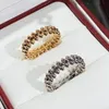 anello scontro serie 5A diamanti marchio di lusso riproduzioni ufficiali stile classico Anelli dorati 18 K di alta qualità marchi design regalo squisito regalo di compleanno