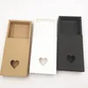 50 unids kraft / blanco / negro Caja de cajones de papel para suministros de festival Papel de embalaje Mini Box Souvenir Sto Jlluzz