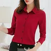 BIBOYAMALL White Blouse Women Chiffon Office Career Shirts Tops Fashion Casual Long Sleeve Blouses Femme Blusa 220122