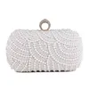Evening Bags Beading Women Day Clutch Pearl Diamonds Finger Ring Evening Bags Arrival Handbags Purse Vintage Style 220314