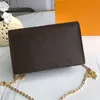 High Quality luxurys designers wallet Purse Woman Fashion Clutch purses Monogrames Flore chain wallet Card Holder Purse With Box D279S