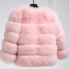 겨울 여자 모피 코트 우아한 여자 아기 여우 모피 자켓과 코트 따뜻한 파카 아이 외부웨어 옷 두꺼운 여자 코트 201104