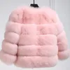 Inverno meninas casaco de pele do falso elegante bebê meninas casacos de pele de raposa e casacos quentes parka crianças outerwear roupas grossas meninas casaco 201104