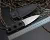 Wysokiej jakości super krawędź stały nóż ostrza Aus-8A Blade Single Edge Pełna Tang Czarny G10 Uchwyt Prosty Noże z Kydex