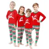 Familie Matching Outfits Kleding Set Kerst Cartoon Herten Print Pyjama Xmas Adult Kids Leuke Nachtkleding Pyjama Slaapkleding LJ201111