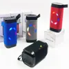 Mini haut-parleur Bluetooth avec poignée de support de téléphone Boîte de son sans fil portable Radio FM Lumières LED colorées Support de haut-parleur stéréo