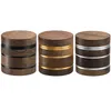 Walnut smoke grinder Aluminum alloy with wood smoking sharpener 63mm Four-layer High quality smokes pulverizer JJD13588