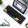 87 teclado Bluetooth Wired/Wireless Keyboard para Ajazz K870T com RGB Dropship