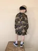 Moda dla dzieci Zestawy odzieży Camouflage Boys Zapip Kurtka z kapturem Shorts Forceasual Shorts 2pcs 2022 Spring Children Zapobiegaj BASK Outfi5206360