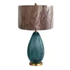 Moderne design Amerikaanse stijl eenvoudige grijze groene glazen tafellampen villa woonkamer mode creatieve hotel decoratie bureaulamp