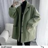 PR Men's Solid Long Trench Straight Men Men d￩contract￩ Loose-Windbreaker Coats 2021 AUTUMNE COR￉ANN HIP HIP HOP HOP HOWEAR1