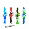 Silicone Mini Water Pipes with Titanium Nail 10mm Concentrate Dab Straw Oil Rigs