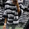 real rex rabbit fur poncho coat jacket stripe with batwing sleeve furry winter warm half sleeve pink clothes pullover tops 201212