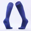 Livraison rapide hommes chaussettes longues solides respirant vêtements épais chaussettes de sport homme doux blanc noir chaussette de Football profession chaussettes de Football Wea1231561