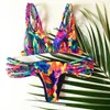 NIEUWE ARVEL BIKINIS Women Tropical Style Bikini Set Floral Braziliaanse Biquini Swimwear Gedrukte bloem zwempak Badpak T200508