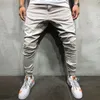 Slim Fitness Men Pants Hip Hop Harem Joggers Pants Mens Joggers Solid Multi-Pocket Sweatpants Manlig Casual Cargo Bottom Byxor 201126