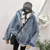 Vintage femmes veste 2020 nouveau printemps surdimensionné Denim vestes Bf Style ample bleu basique jean manteau vêtements d'extérieur pour femmes Bomber veste