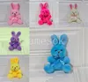 Favor de fiesta 9 cm Plushs Bunny Colgante Llavero Lindo Pequeño Peluche Animales Llavero Pascua Fiesta Favores Regalos para niños DE035