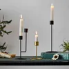 Modern Candlestick Minimalism Metal Holders Wedding Decoration Gold Dining Table Fashion Home 211222