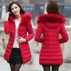 womens coat Korean version long cotton padded ladys thicker cotton jacket down parka 1509 201125