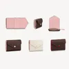 2020 Top qualité femmes boîte d'origine sacs à main de luxe en cuir véritable multicolore court portefeuille porte-carte classique poche à glissière portefeuilles288e