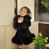 New FASHION CHILDREN WINTER COAT GIRL FAUX MINK FUR FOX THICK WARM OVERCOAT 201106