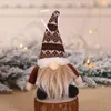 Fête décoration de noël ornements tricoté en peluche Gnome poupée décor à la maison tenture murale pendentif fête de vacances enfants poupée cadeaux