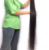 Cutícula alinhada de cabelo cru cru não processado cabelo indiano brasileiro remy pacotes de cabelo humano em linha reta 30-40 polegada 100g / pacote por atacado
