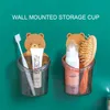 Sublimation Bear Wall Mounted Toothbrush Holder Cup Punch Free Storage Rack Bathroom Supplies Organizer Bathroom Accessories