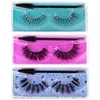 Kirpik fırçası Seti Maskara fırçası 3D Vizon Lashes ile Göz Makyajı Yanlış Eyelashes 15 Stiller Dramatik Kalın Doğal Kirpikler Wispy Kabarık Eyelashe