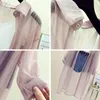 Kvinnors Trench Coats Korean Loose Sun Coat Kvinnor 2022 Sommar Fashion Tun Collar Single-breasted Långärmad Fast färgskydd