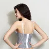 Fashion luxury beauty care shaper female set the disassemblability tie shoulder strap check corset underwear 220307