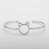 Pulseras de gato brazaletes brazalete de gatito de dibujos animados orejas de gato brazalete abierto ajustable