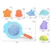 7 Pièces / Ensembles Bébé Jouets De Bain De Pêche Enfants Eau Flottant Piscine Eau De Bain Animaux Marins Jouets LJ201019