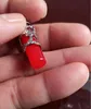 Natural Malay Jade Red Flaming Chinese Dragon Good Luck Pendant Delivery C7515287n