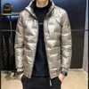 Veste d'hiver brillante en duvet pour hommes, en tissu Nylon, rembourrée, Super légère, Super chaude, Slim, automne et hiver, NK