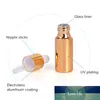 10 Pz/lotto 5ML Mini UV Bottiglia di Profumo Riutilizzabile Portatile Tettarelle da biberon Spiedi Bottiglia di Olio Contenitori Cosmetici Vuoti per i Viaggi Colorati