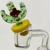 Hot Mini Ufo Carb Caps Kawaii Cactus Style Färgglada Rökfritt Tillbehör för glas Kvarts Värmebärare för rökning Rör DCC04