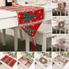 PATIMATE Christmas Table Runner Merry Decorations For Home Xmas Decor Navidad Ornament Year Y201020