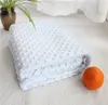 minky dot sherpa fleece double layers baby blanket newborn receiving blanket kids quilt soft winter plush newborn baby swaddle LJ201014